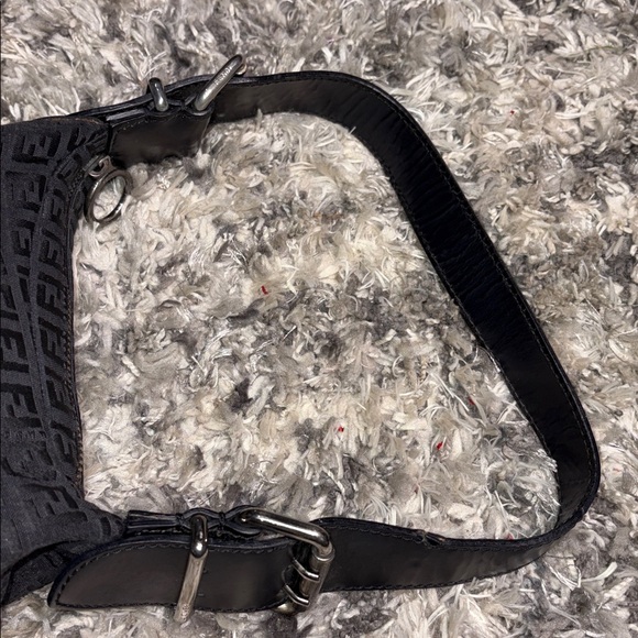 Fendi Black FF Monogram Saddle Bag - Picture 7 of 16